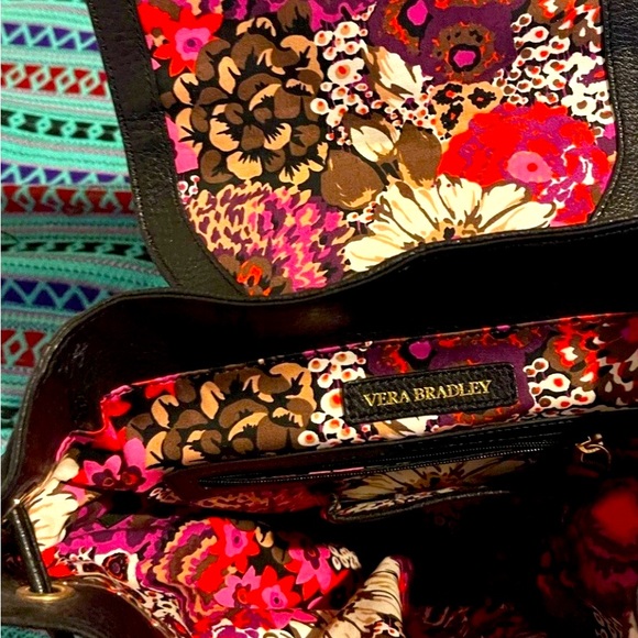 VERA BRADLEY Quilted Leather Amy Backpack with Rosewood lining 🌹 RARE🌺❤️🌺 - Picture 4 of 5